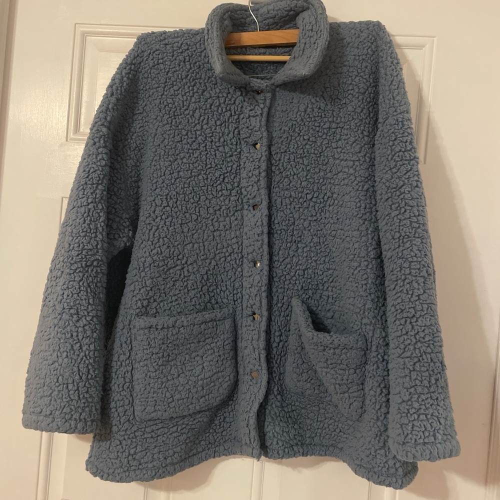 SHEIN Blue Teddy Jacket